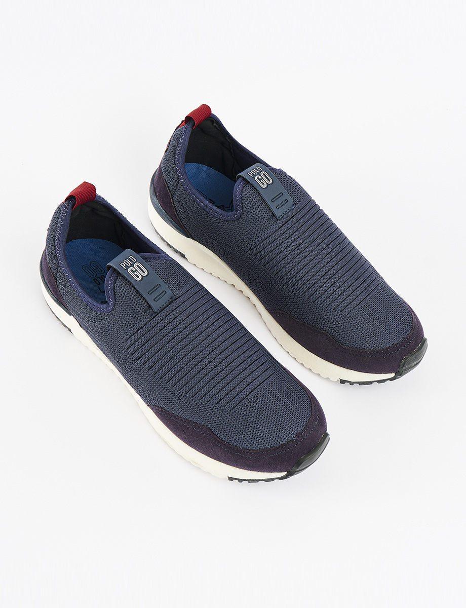 Zapato Deportivo Slip On Azul Polo Go