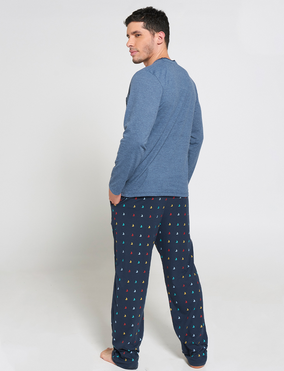 Pijama Buzo + Pantalón Azul