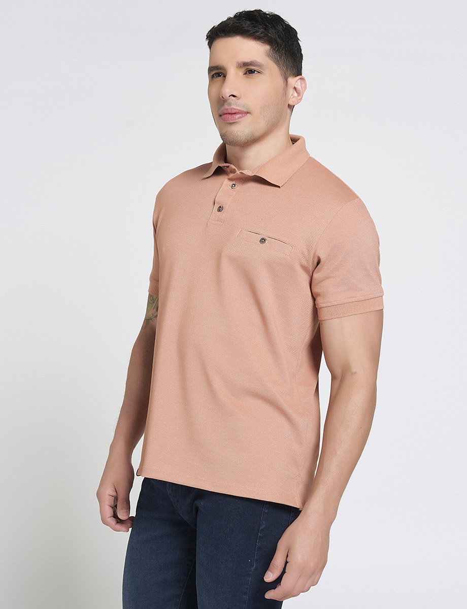 Polo Naranja con Bolsillo