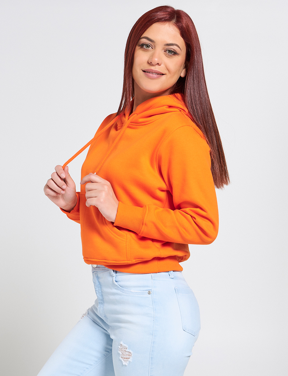 Chompa Capucha Naranja