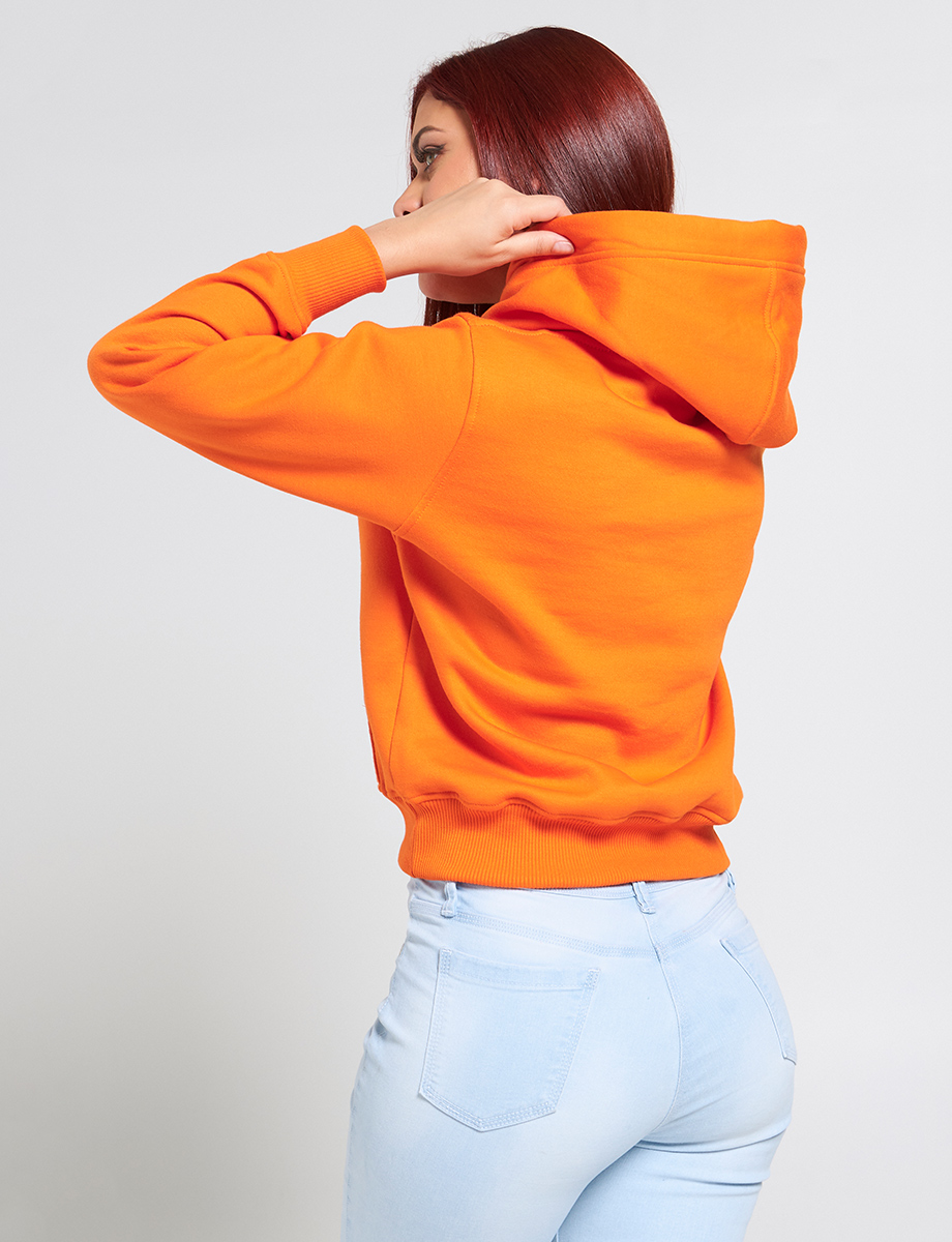 Chompa Capucha Naranja