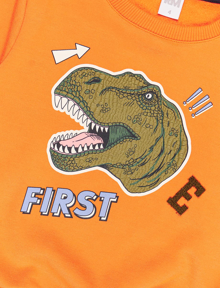Buzo Naranja Dinosaurio