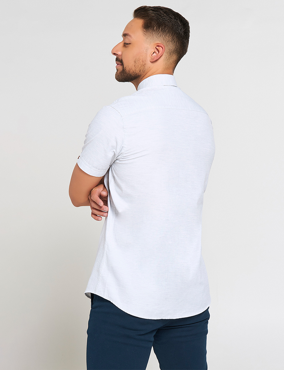 Camisa Jaspeado claro Manga Corta