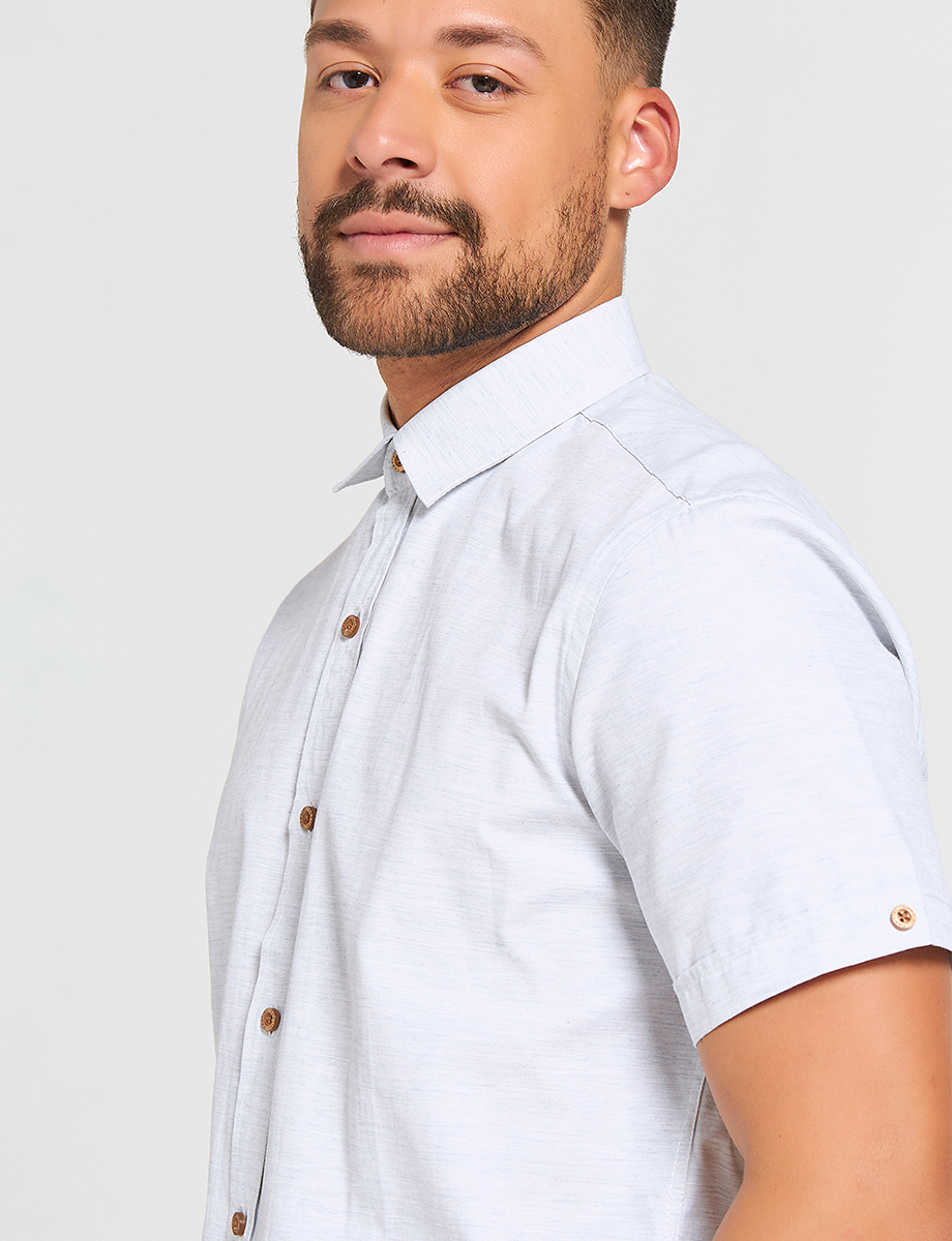 Camisa Jaspeado claro Manga Corta