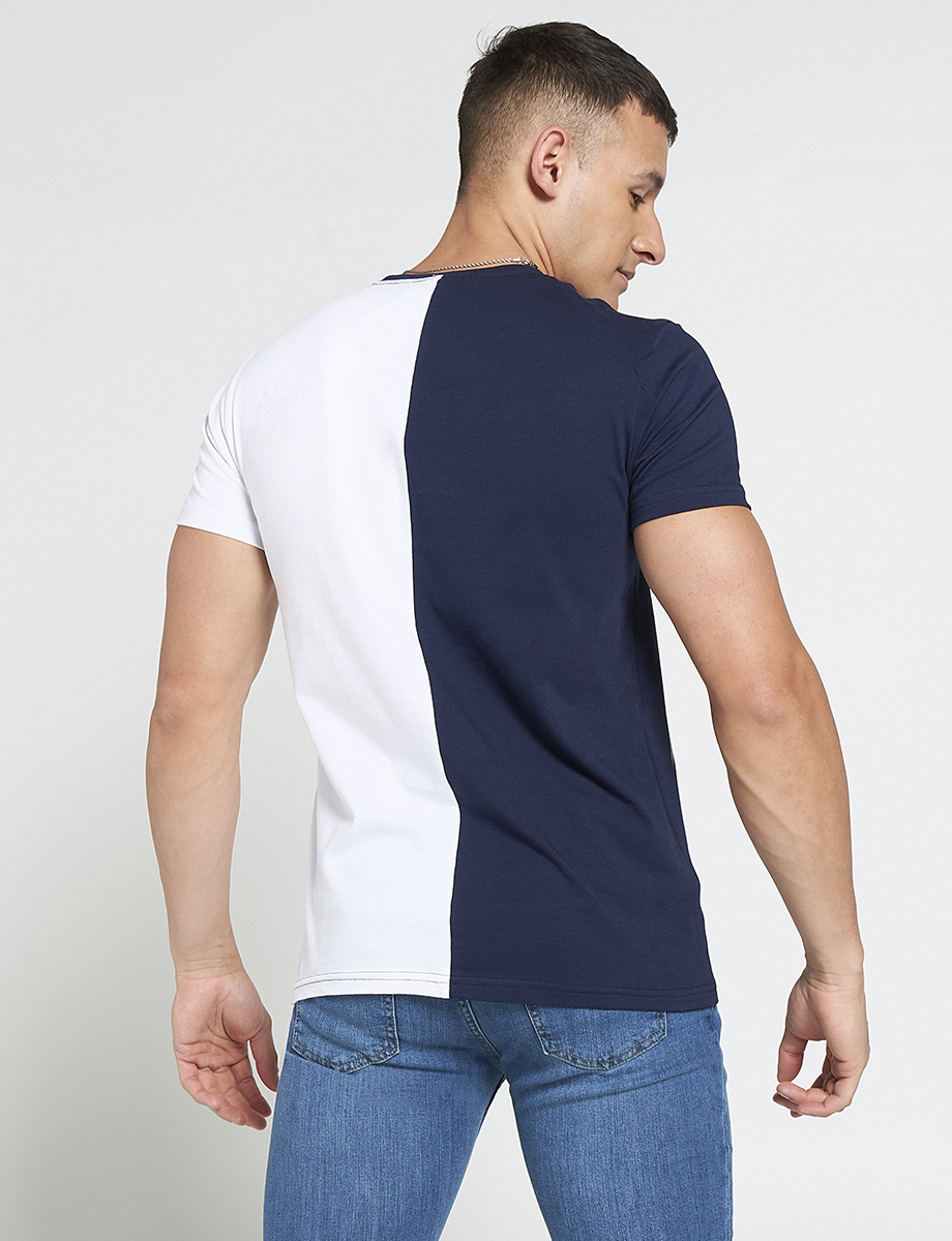 Camiseta Bicolor con Bordado