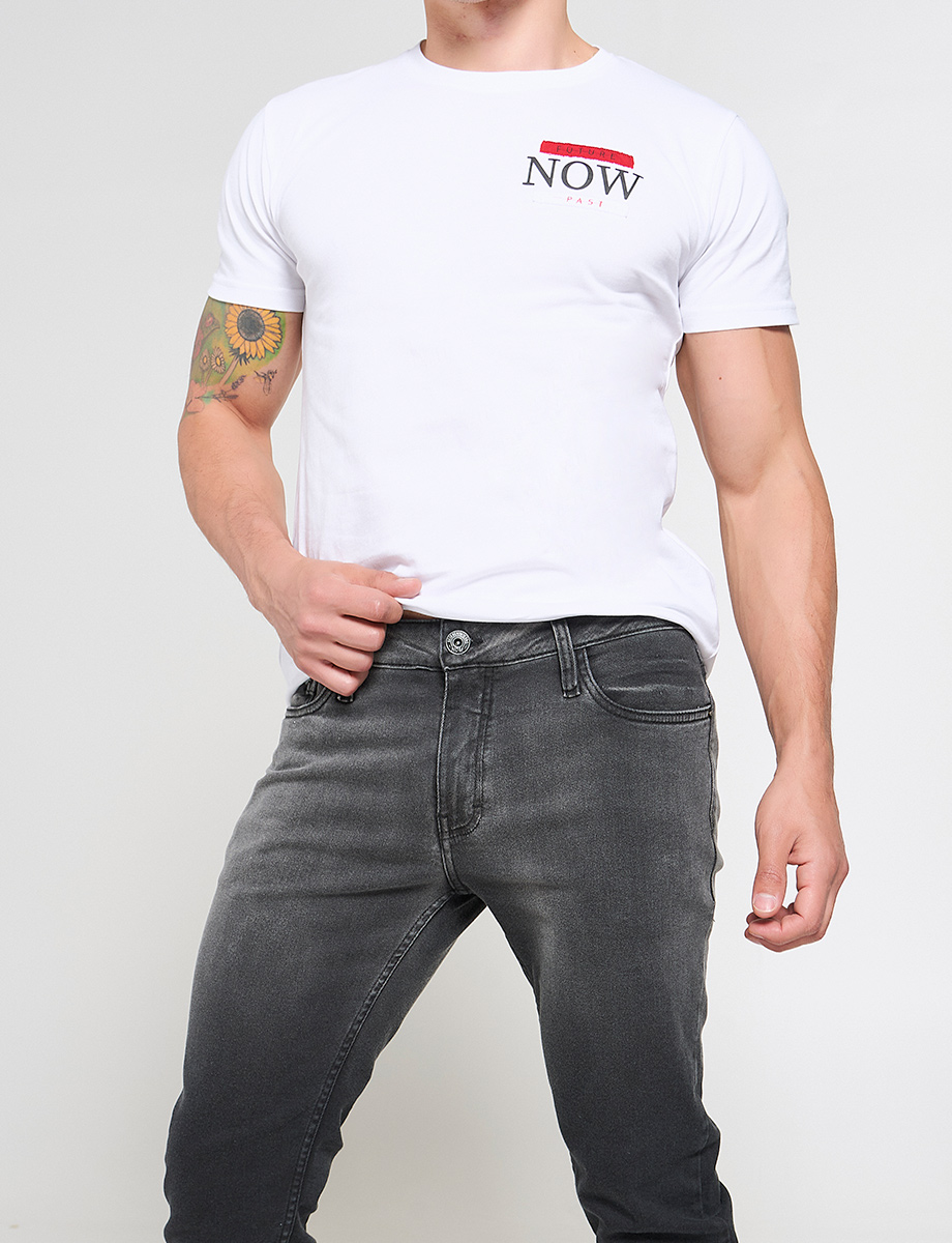 Jean Skinny con Degradado Negro