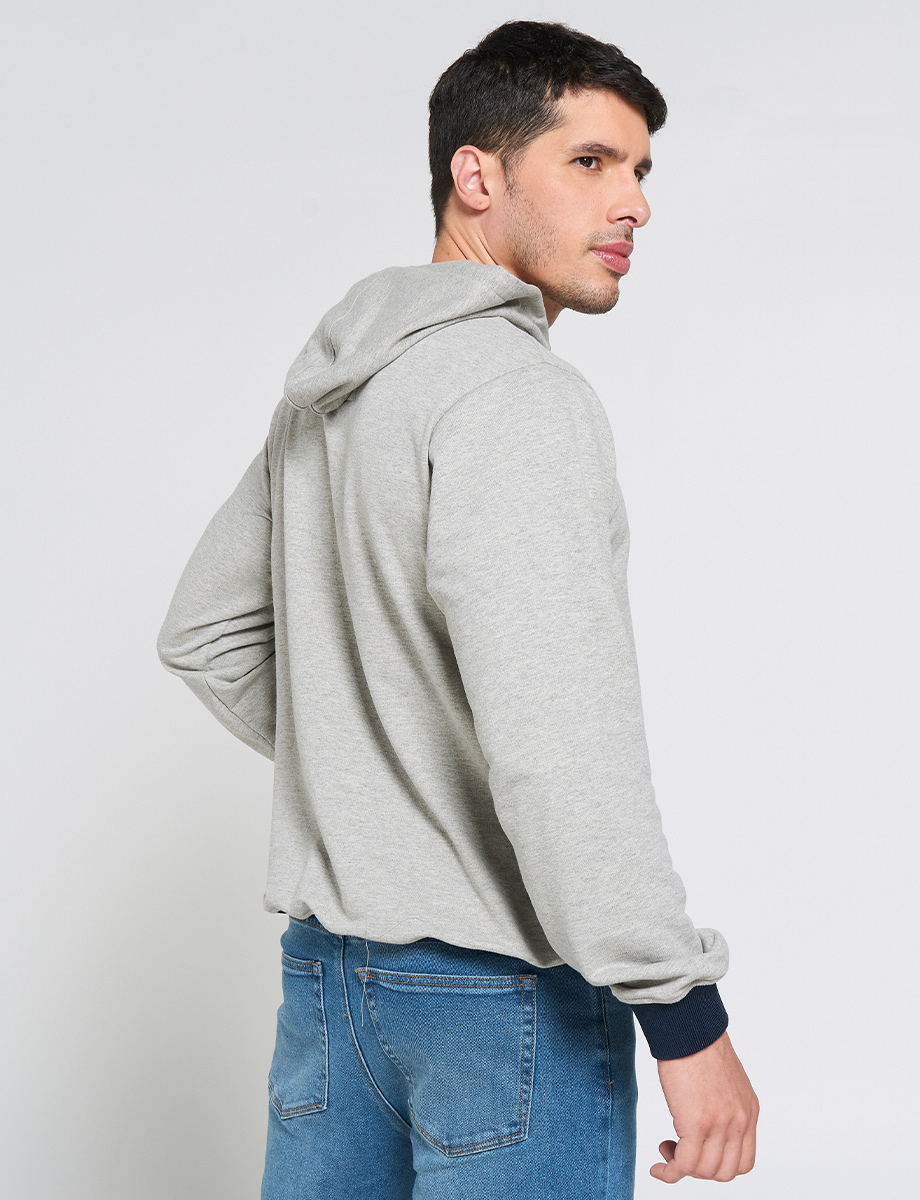 Hoodie Estampado Gris