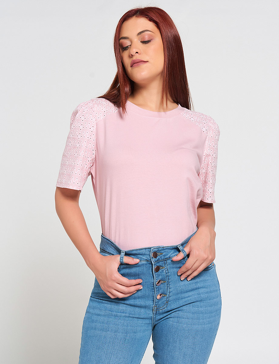 Camiseta Troquelada Unicolor