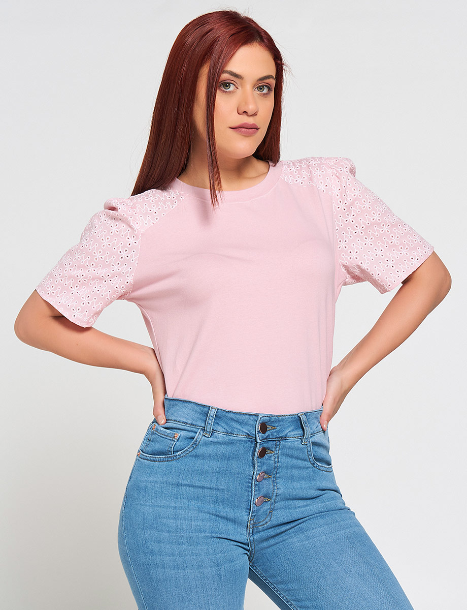 Camiseta Troquelada Unicolor
