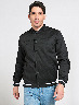Chaqueta Bomber Negra con Botones