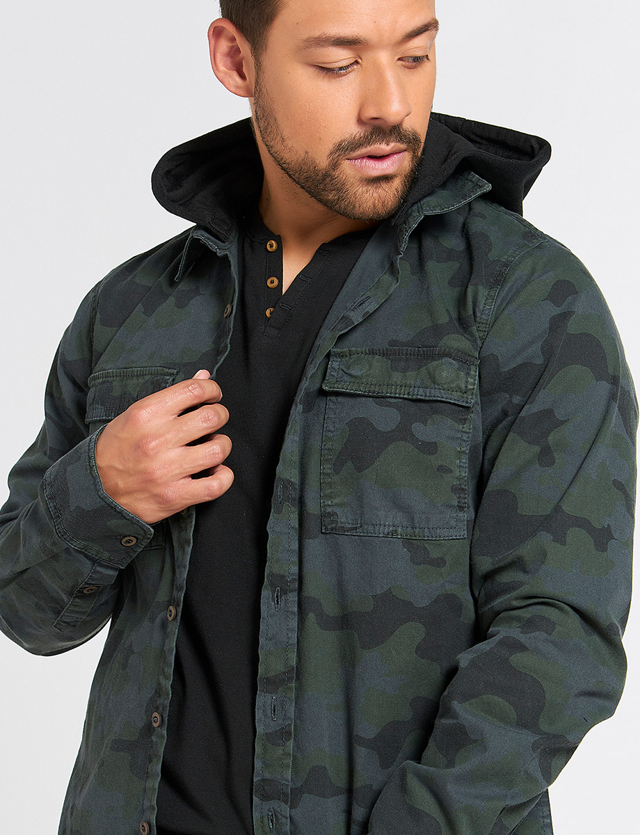 Chaqueta Hombre Camuflaje Impermeable Con Capucha - Parka Cortavientos, Transpirable, Para Running, Moto Y Trabajo