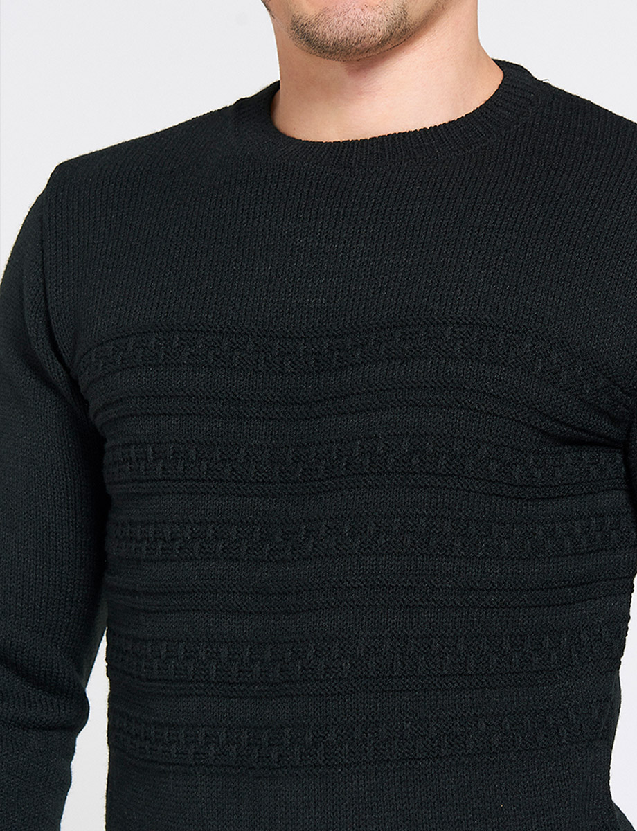 Sweater con Textura Negro