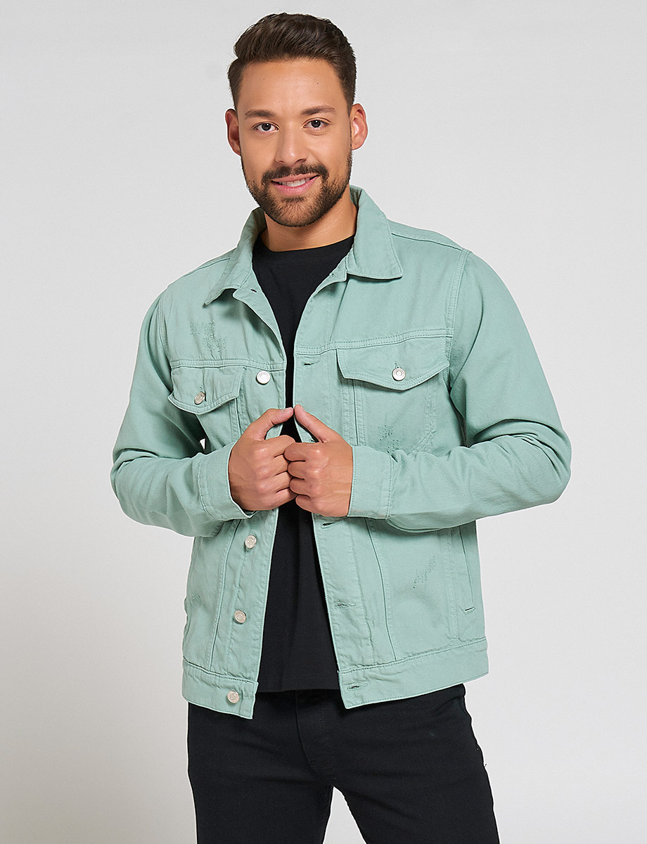 Chaqueta Denim Verde