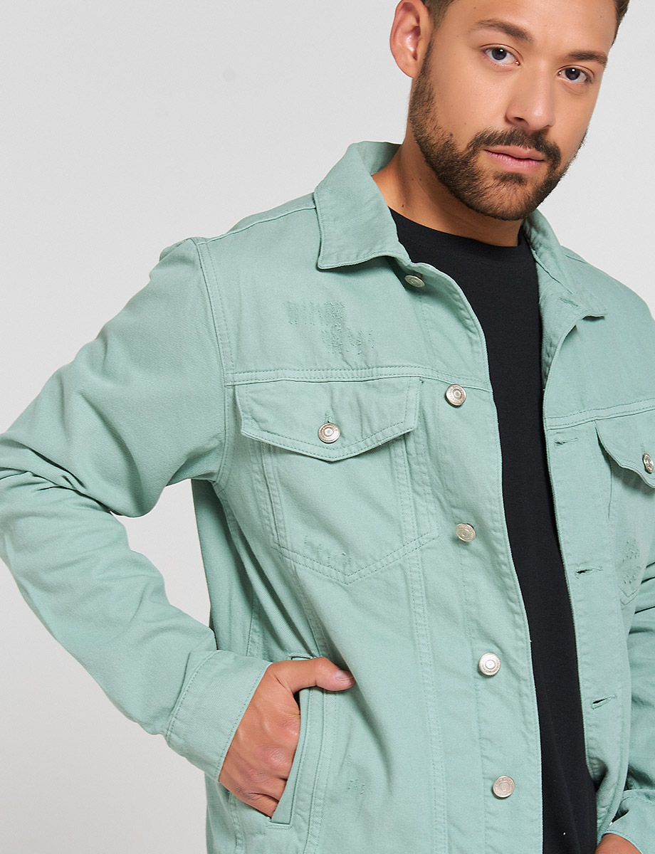 Chaqueta Denim Verde