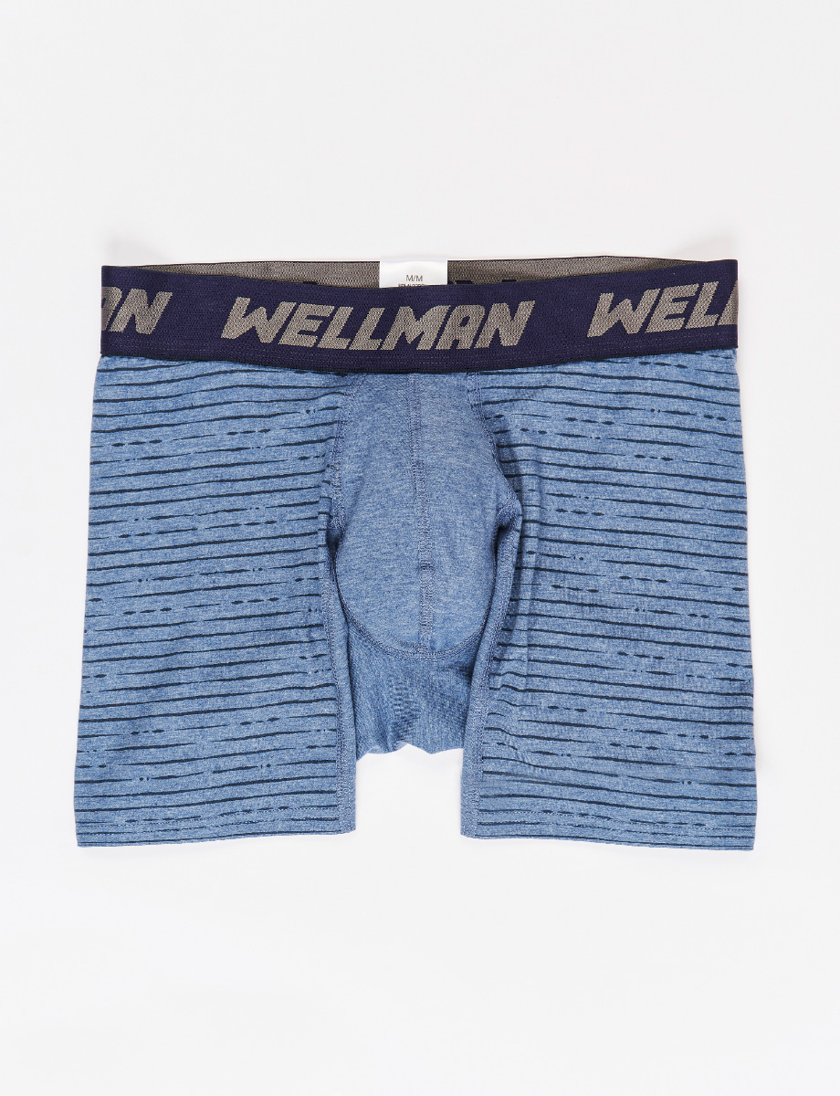 Boxer Mini Print Azul Wellman