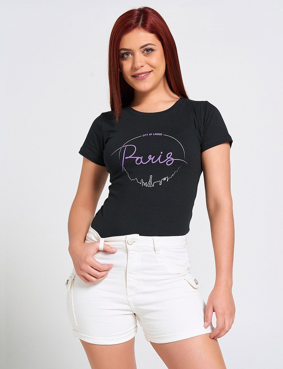 Camiseta Paris Negra