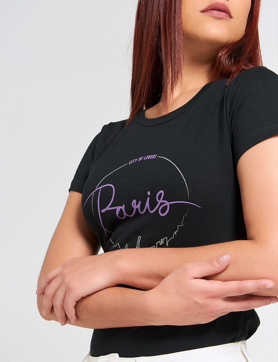 Camiseta Paris Negra