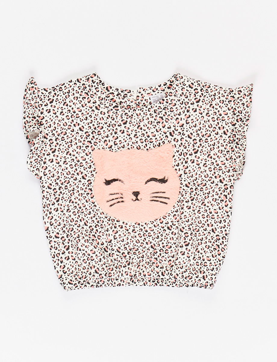 Camiseta Animal Print Manga Sisa