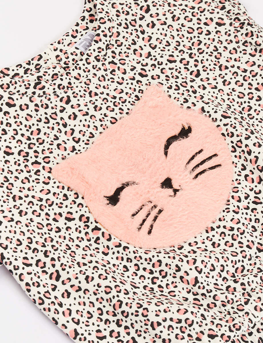 Camiseta Animal Print Manga Sisa