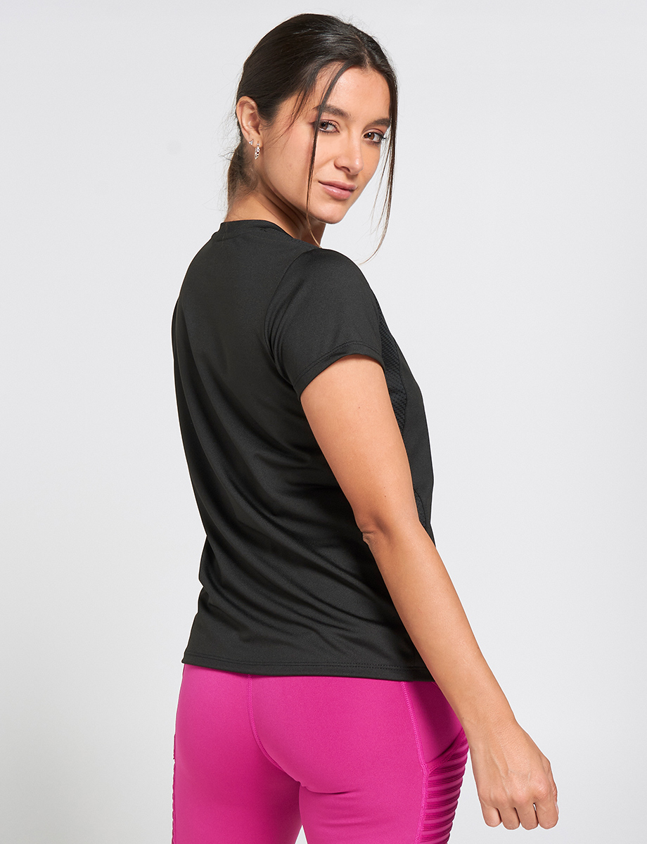 Camiseta Sport con Malla Negra