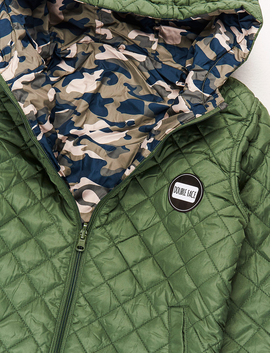 Chaqueta Pre Reversible Camuflaje Verde Militar