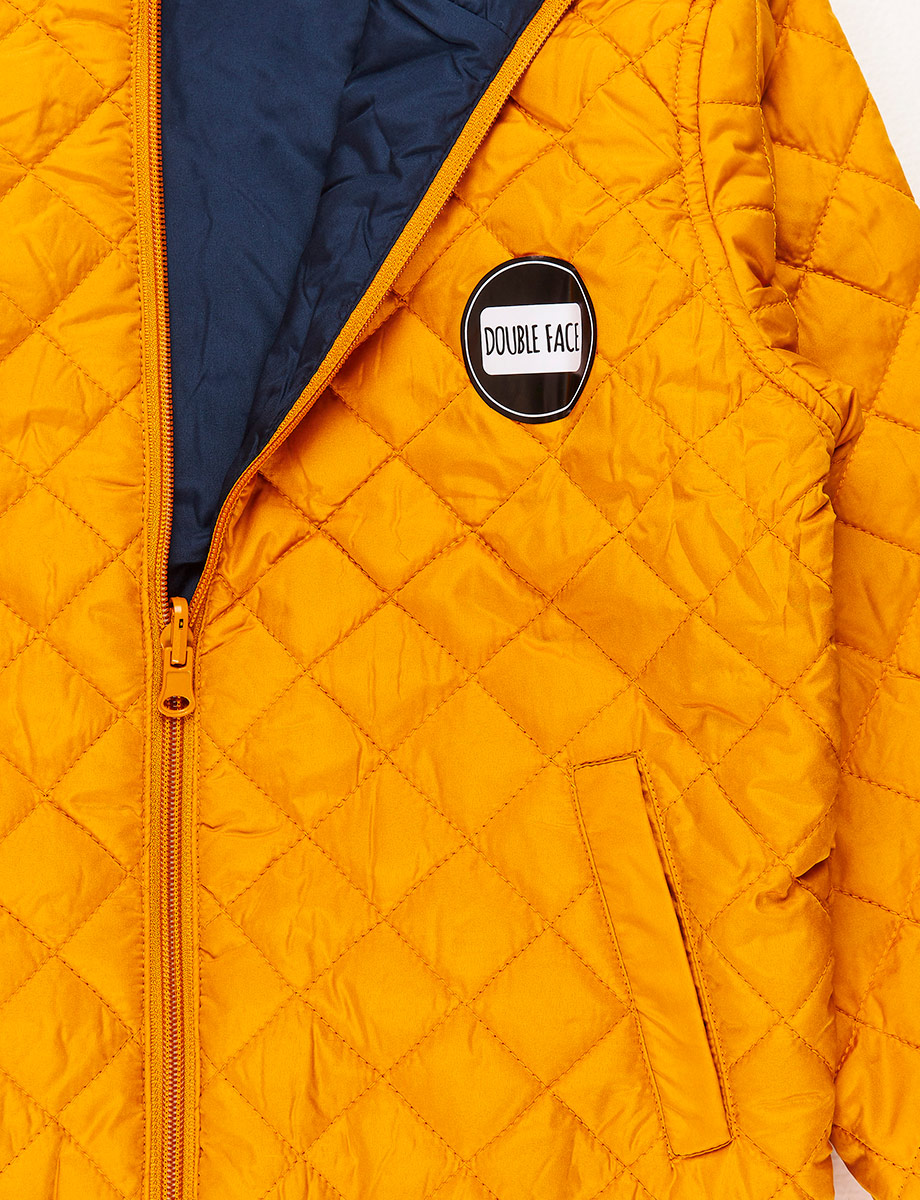Chaqueta Esc Reversible Azul/Mostaza