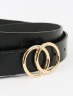 Cinturón Liso Negro Hebilla Dorada