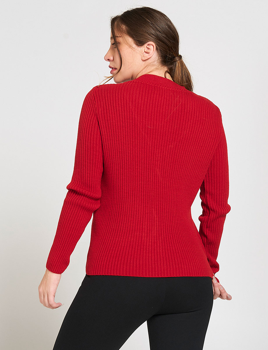 Sweater Trenzado Rojo
