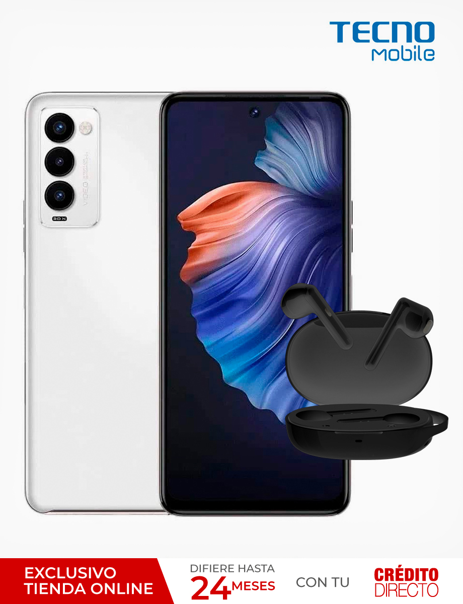 Tecno Camon 18P 128GB Blanco + Tecno Buds 2