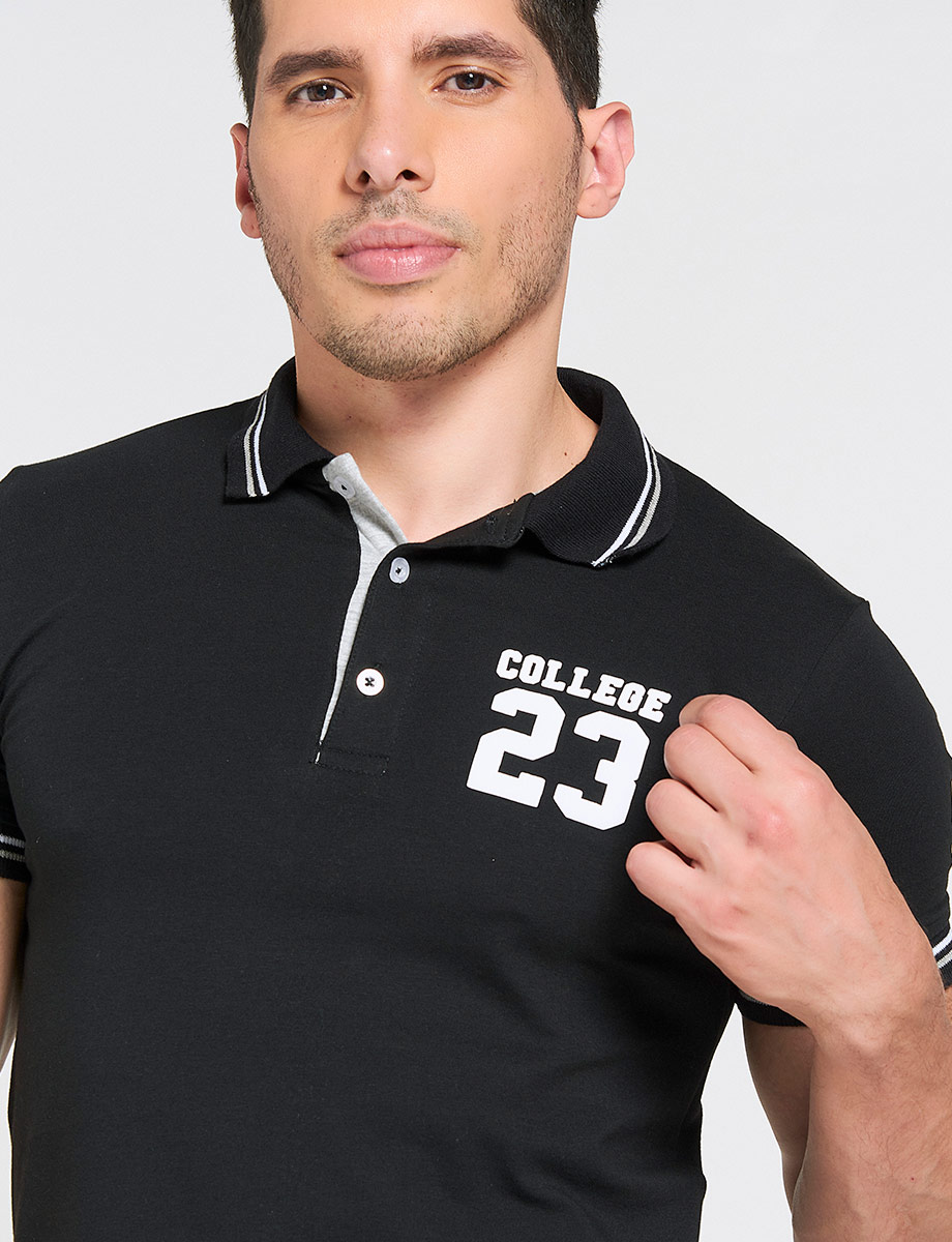 Polo Collage 23 Negro