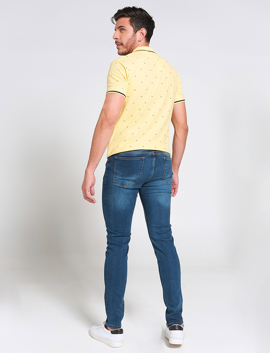 Jean Slim con Desgaste de Color