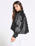Blusa Camisera de Satín Negro
