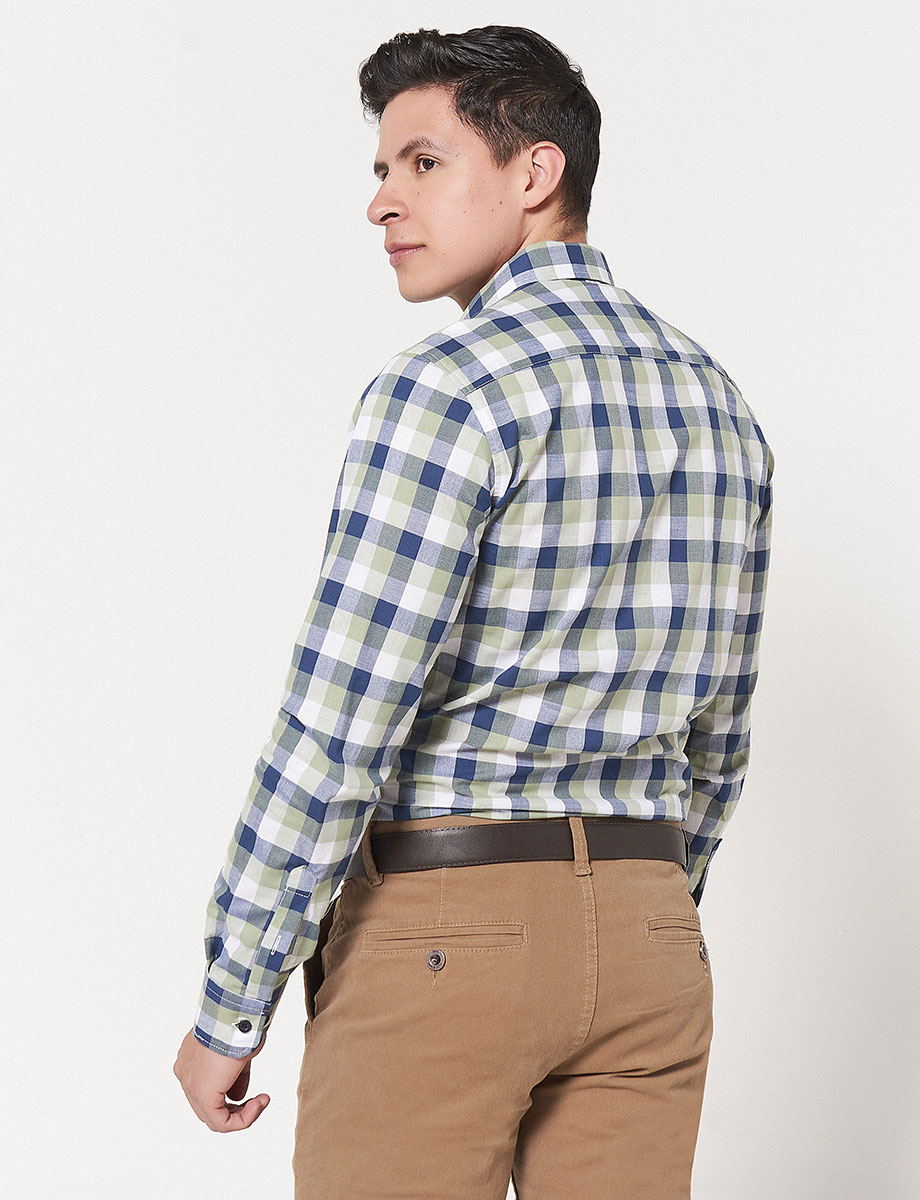 Camisa a Cuadros Unicolor