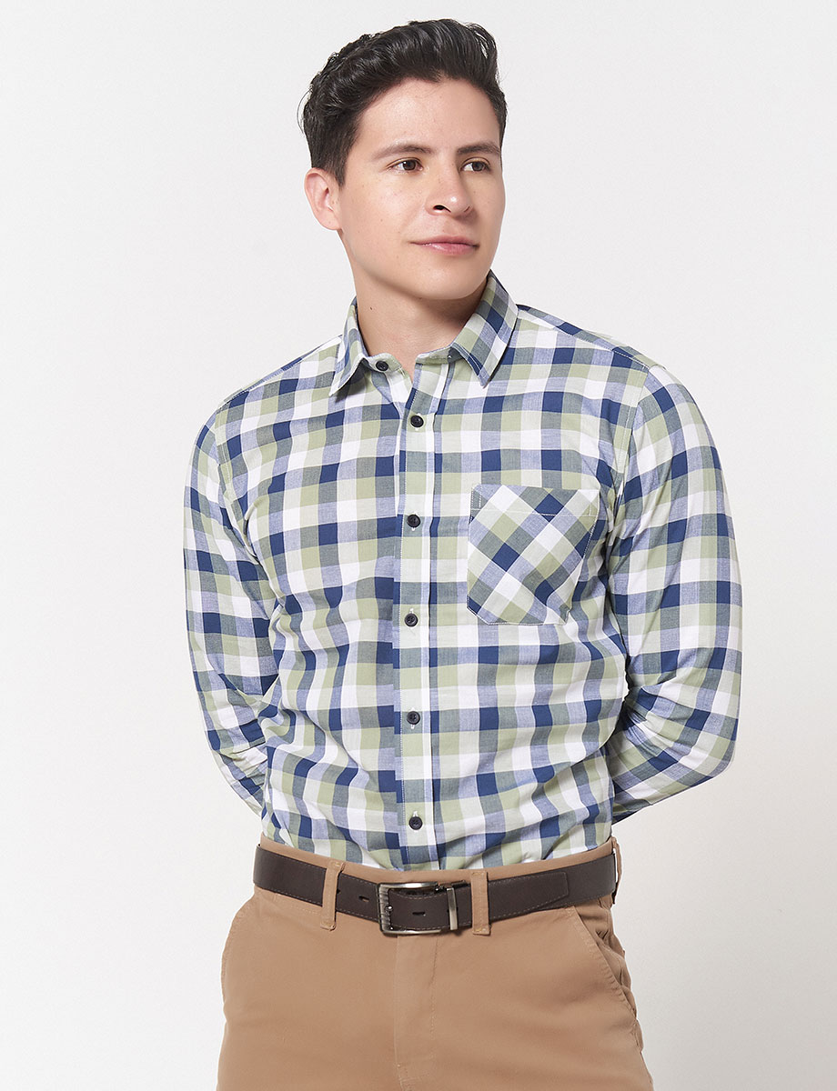 Camisa a Cuadros Unicolor