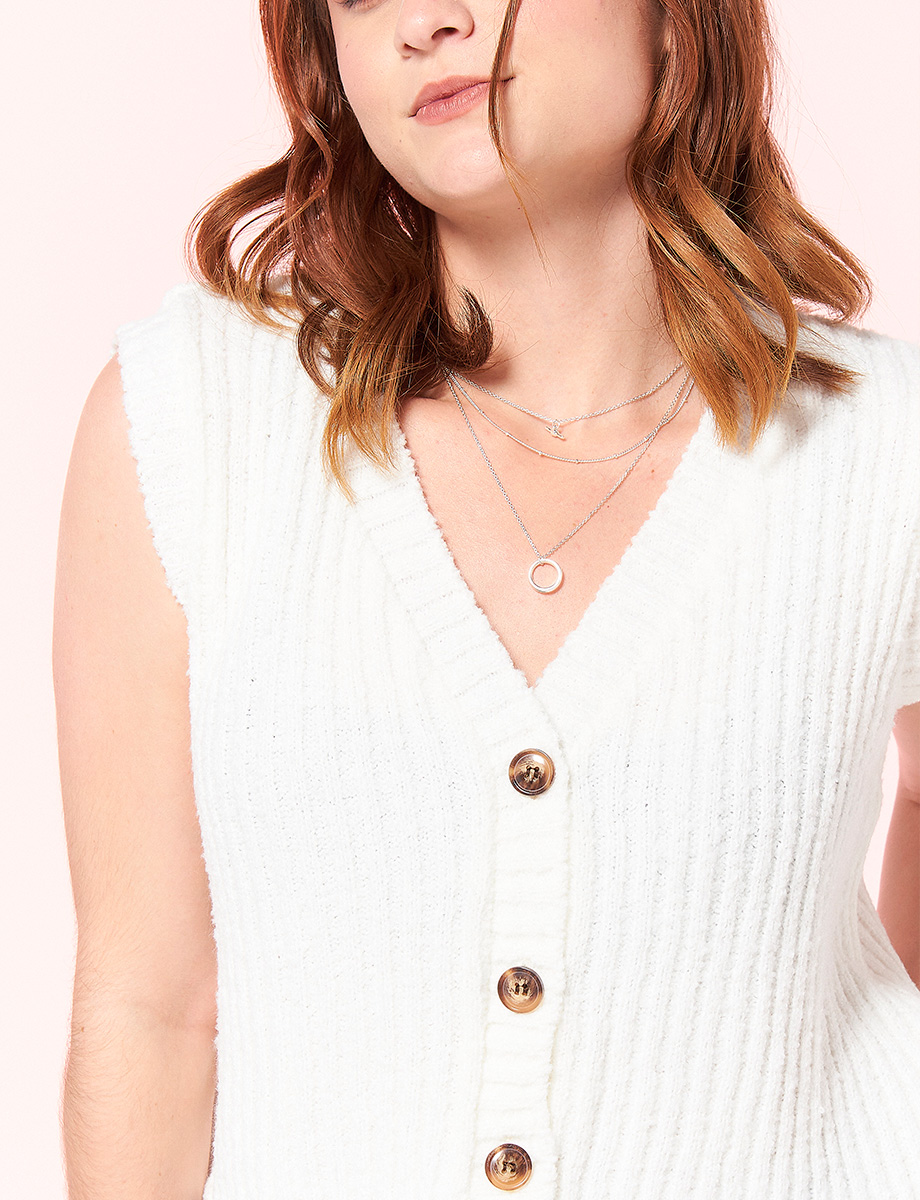 Sweater Chaleco Unicolor