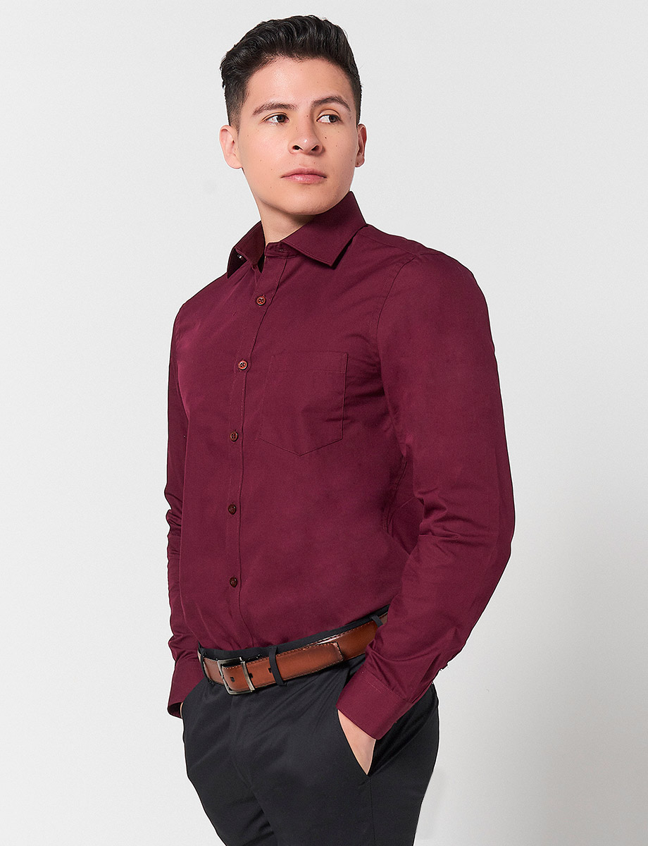 Camisa Slim Fit Vino
