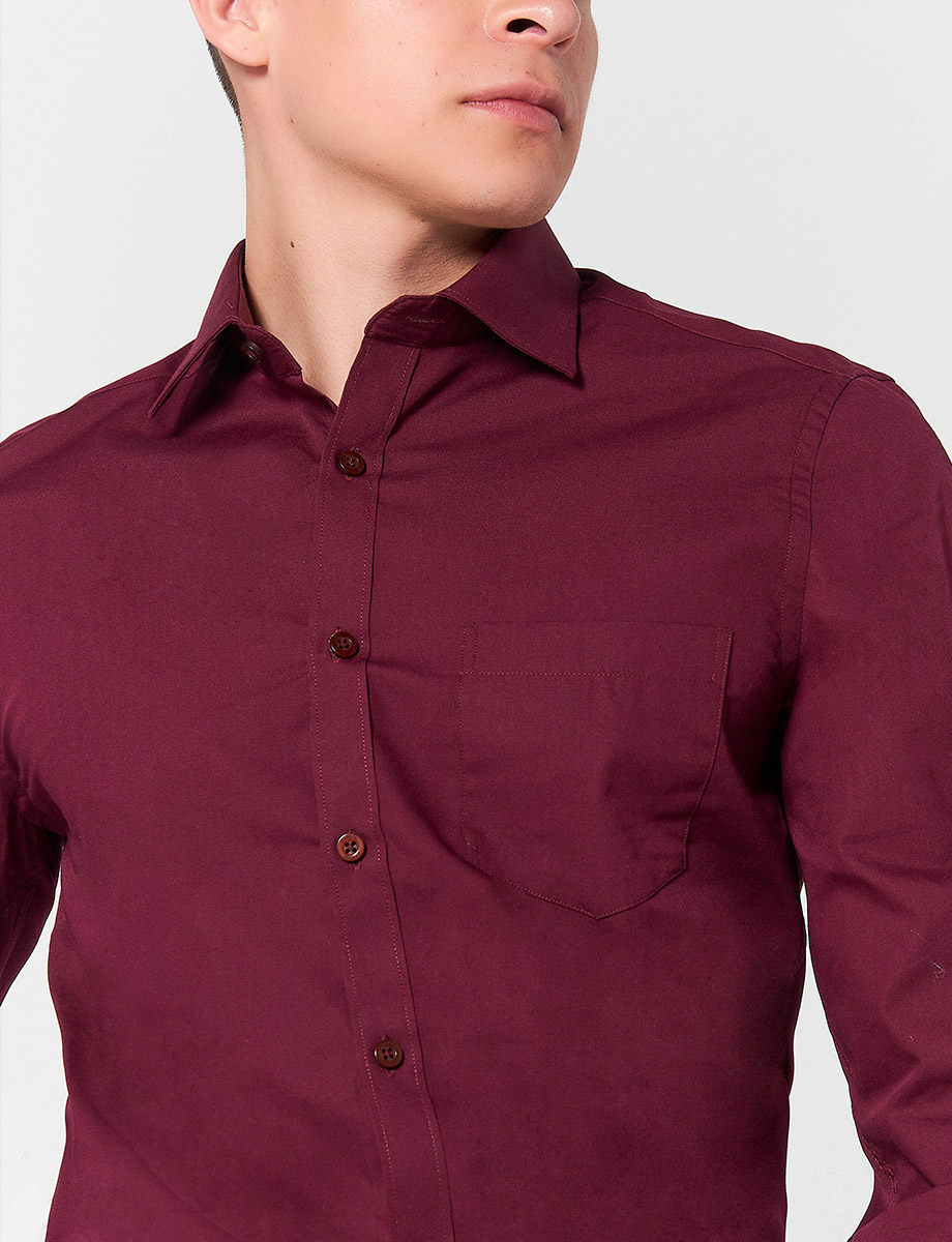 Camisa Slim Fit Vino