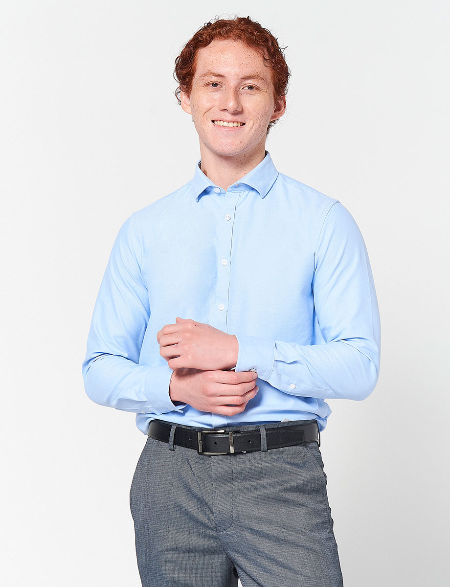 Camisa Celeste Llana