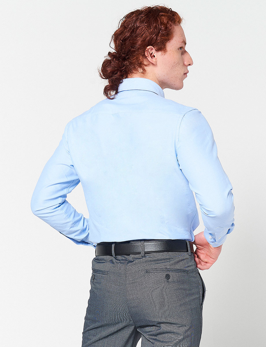 Camisa Celeste Llana