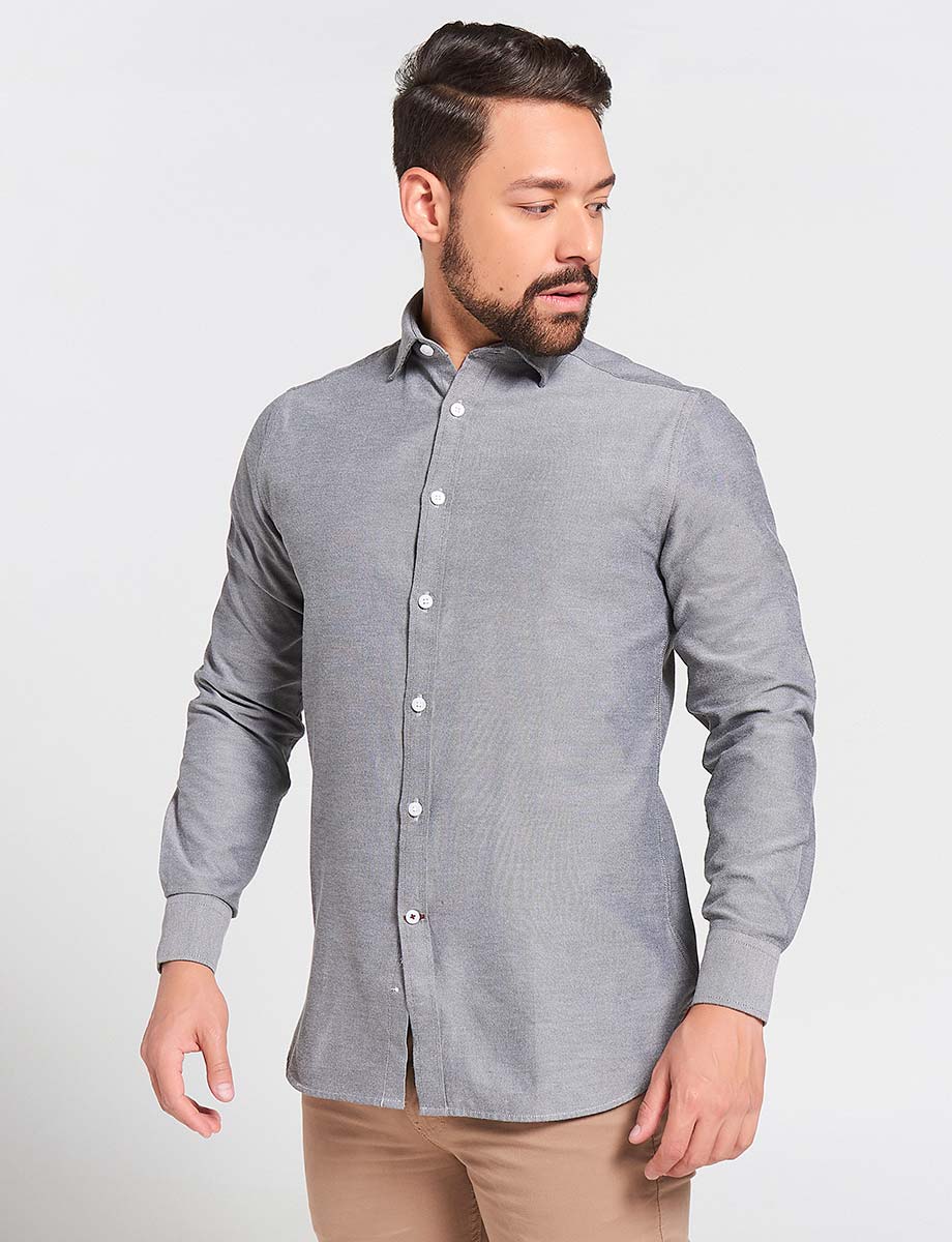 Camisa Unicolor Manga larga