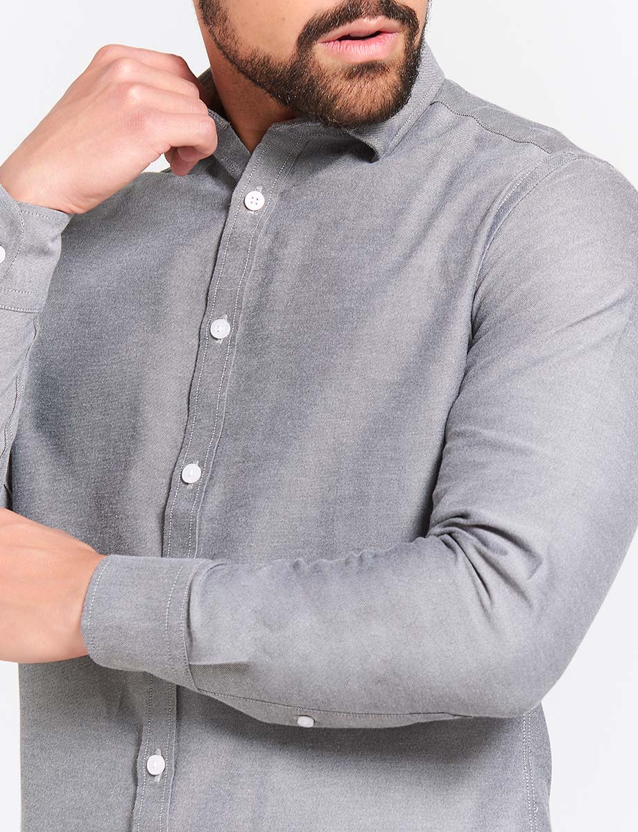 Camisa Unicolor Manga larga