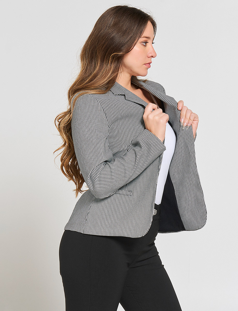 Blazer a Cuadros Negro/Blanco