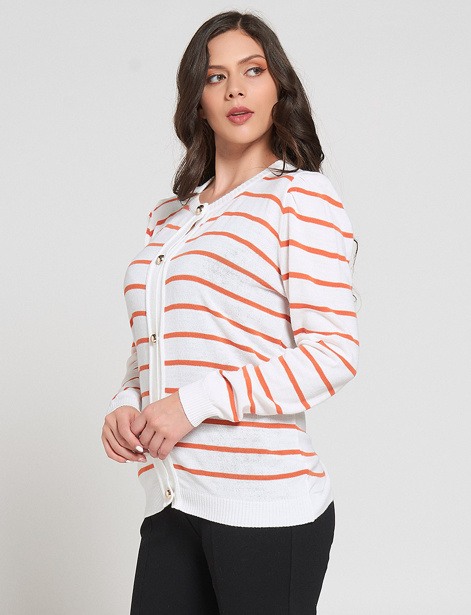 Sweater a Rayas con Botones