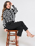 Sweater a Rayas Blanco/Negro