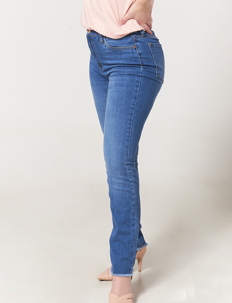 Jean Desflecado Azul Medio