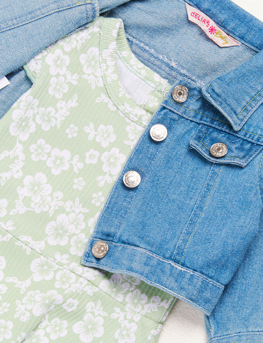 Conjunto Vestido + Chaqueta Denim Azul