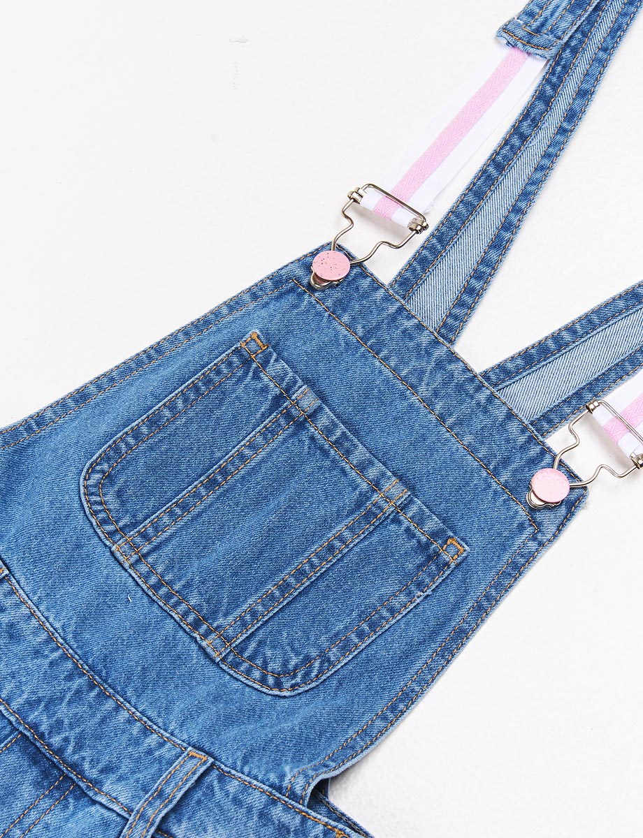 Overol Denim Largo con Rotos