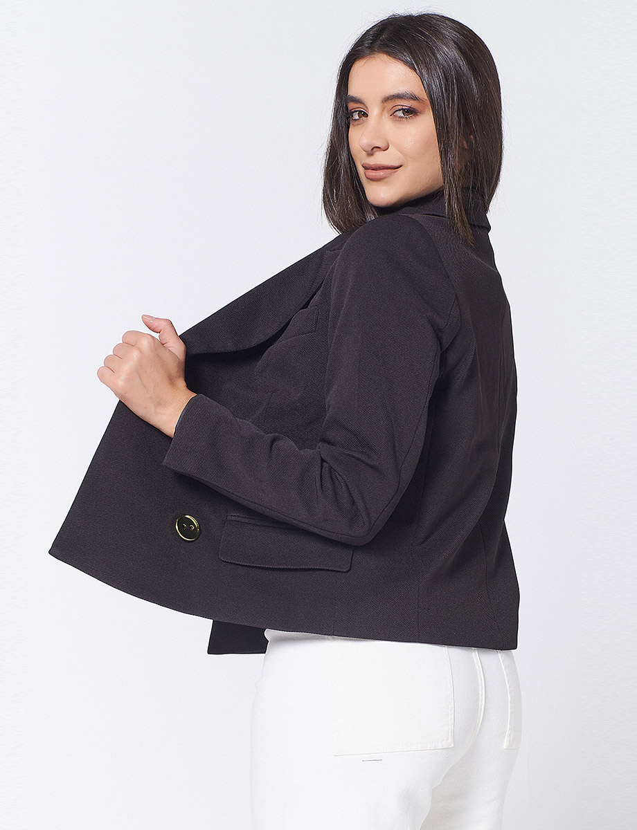 Blazer Unicolor con Botones