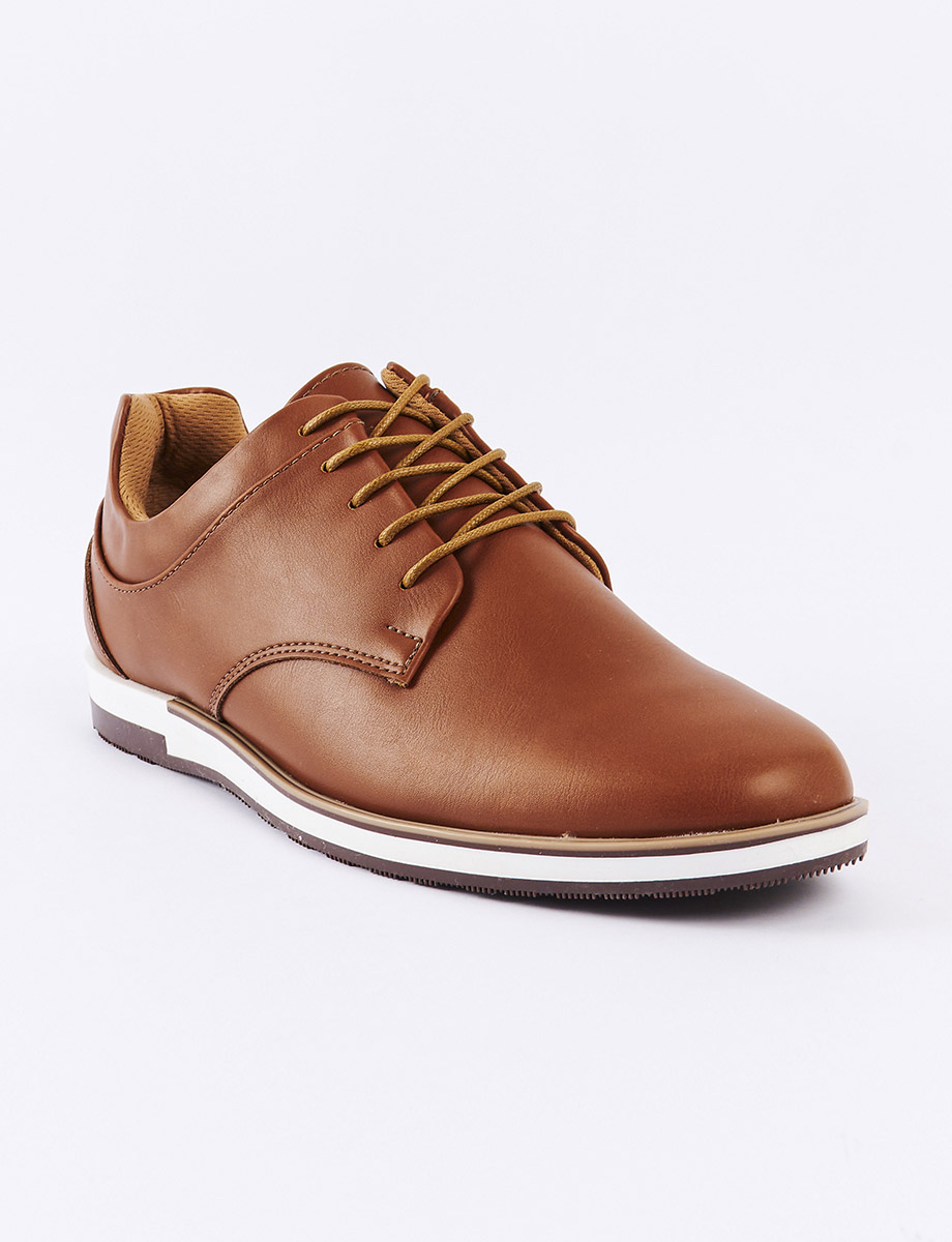 Zapato Casual con Cordones Miel