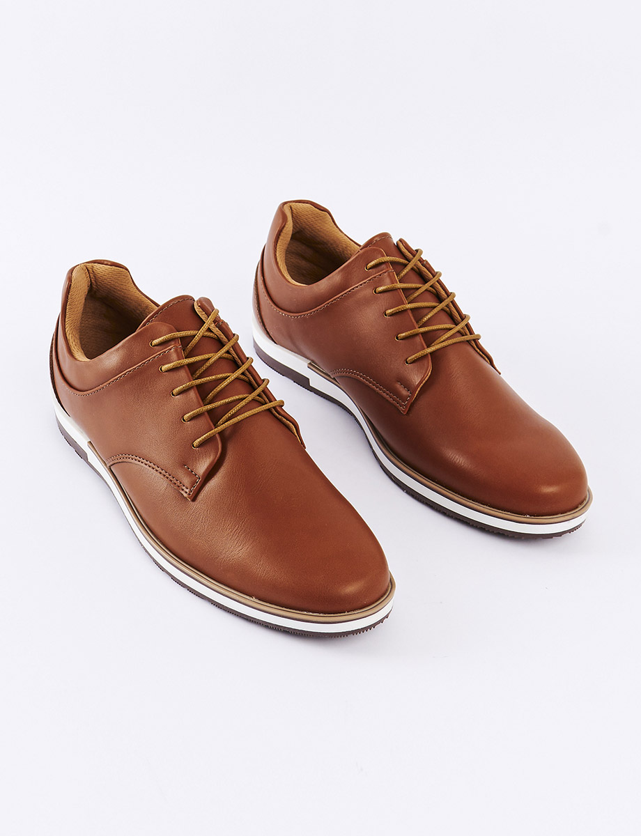 Zapato Casual con Cordones Miel
